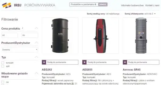 Rodzaje jednostek centralnych odkurzacza