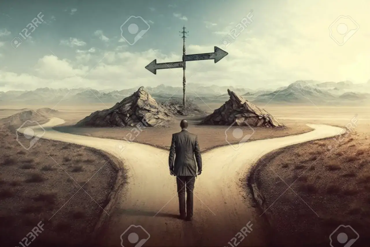 rozwidlenie dróg drogowskazy wybór