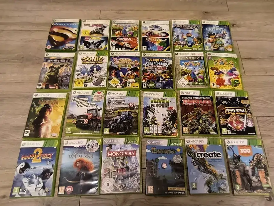 Xbox 360 gry pudełkowe używane