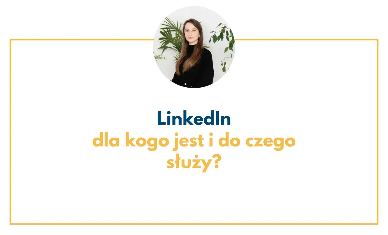 Kobieta na zdjęciu wyjaśnia, czym jest aplikacja LinkedIn i do czego służy.