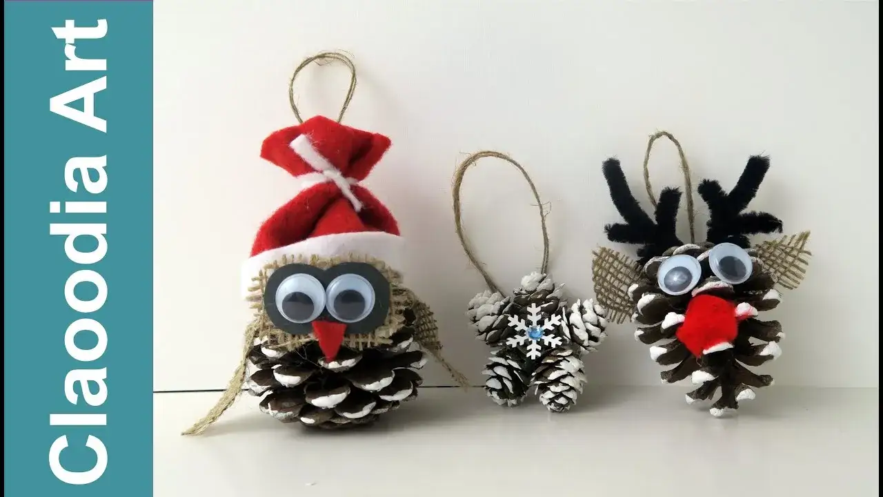 Ozdoby świąteczne z szyszek DIY