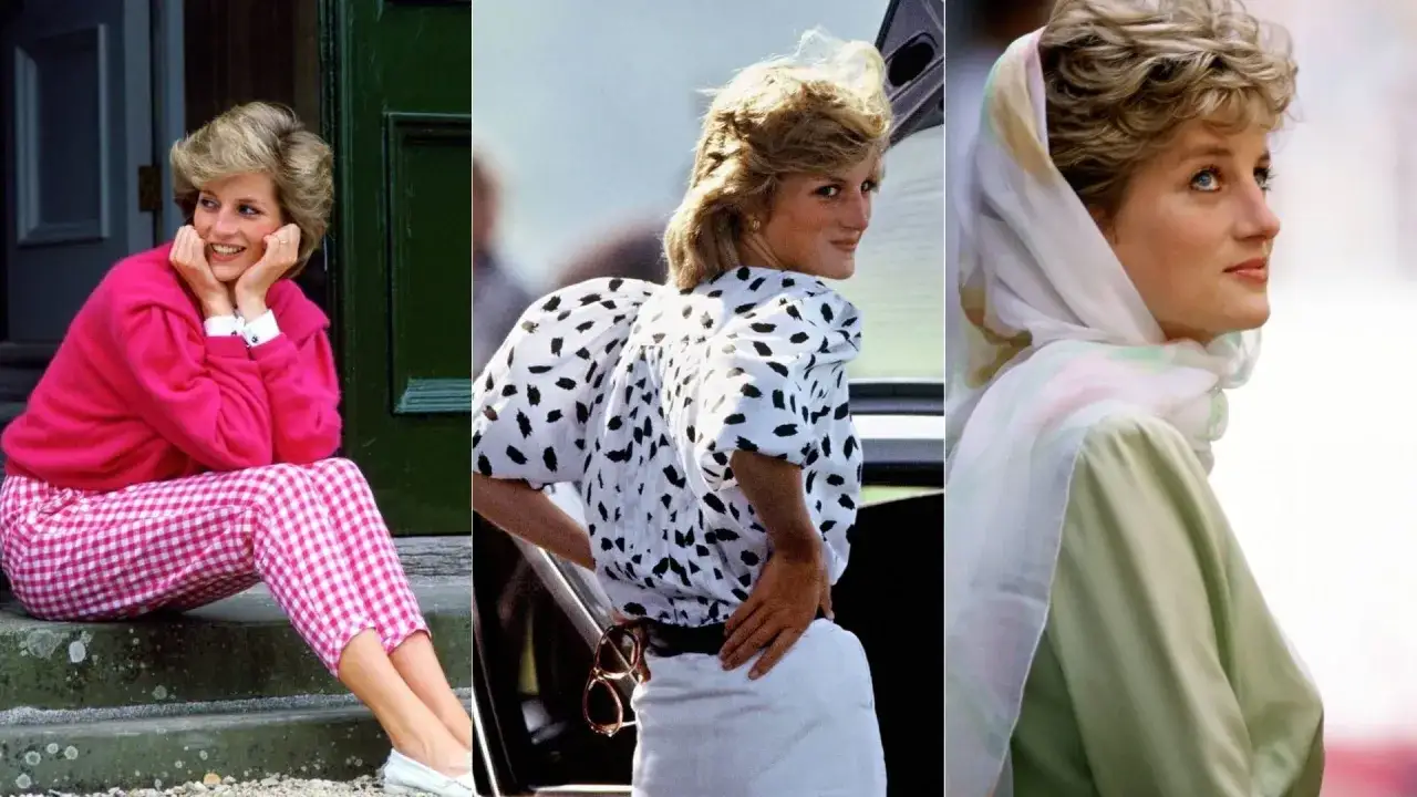 Księżna Diana stylizacje casual chic