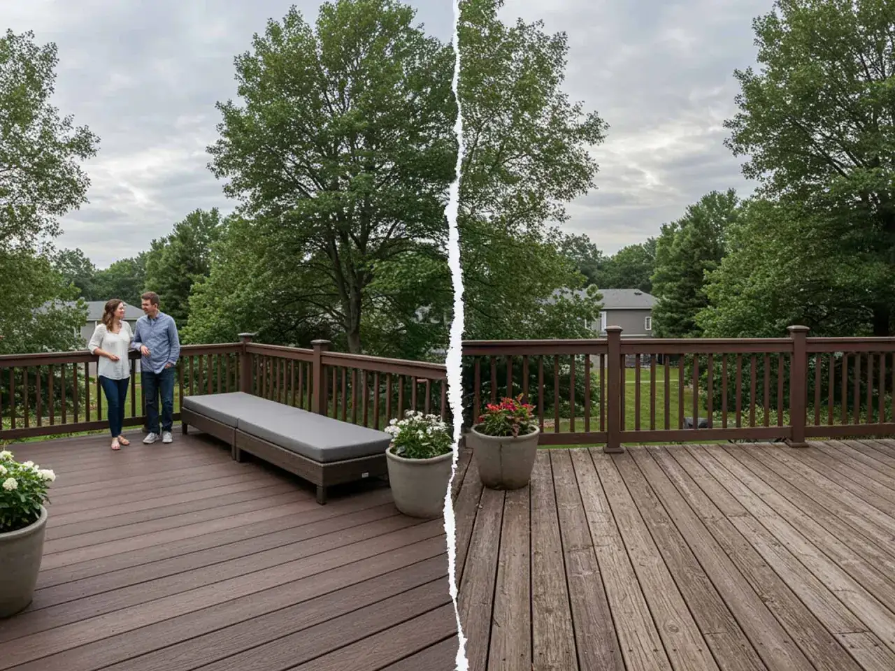 Taras drewniany z drewna egzotycznego