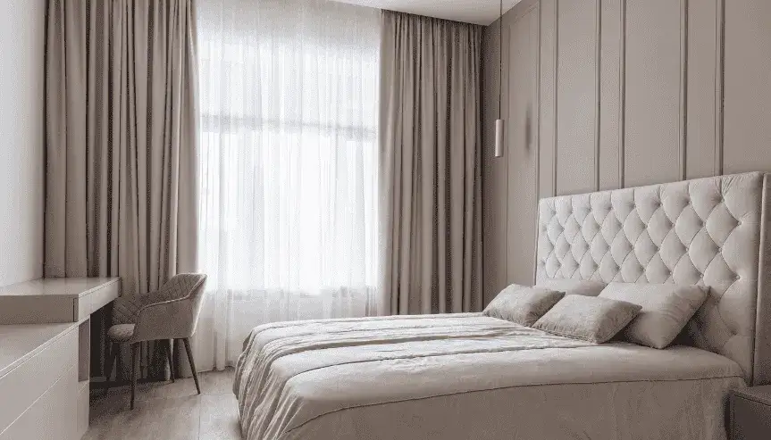 karnisze do sypialni w r&oacute;żnych stylach aranżacyjnych