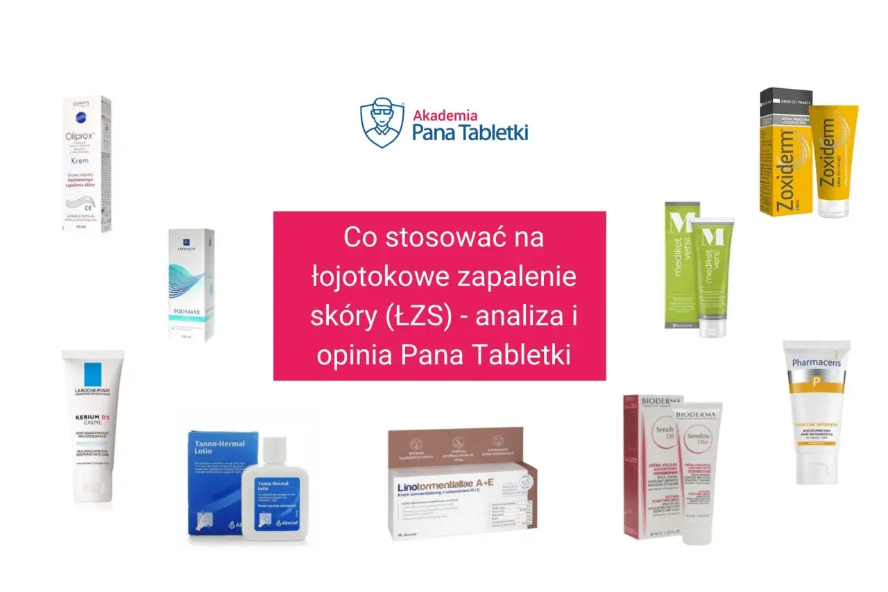Kremy i preparaty na łojotokowe zapalenie sk&oacute;ry (ŁZS) - Oliprox, Zoxiderm, Sensibio DS, Kerium DS, Squamax, Tanno-Hermal Lotio, Linotormentiallae A+E, Mediket Versi, Pharmaceris P.