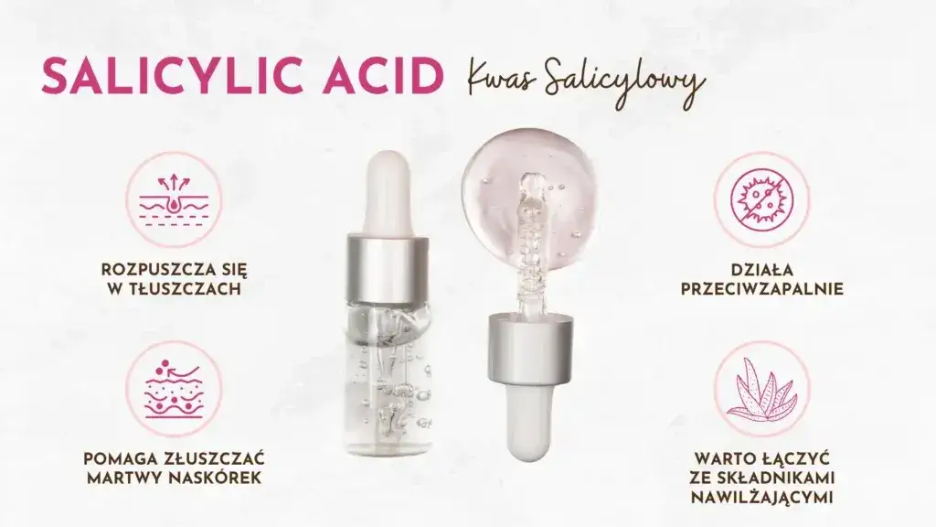 składniki aktywne na pryszcze kwas salicylowy nadtlenek benzoilu