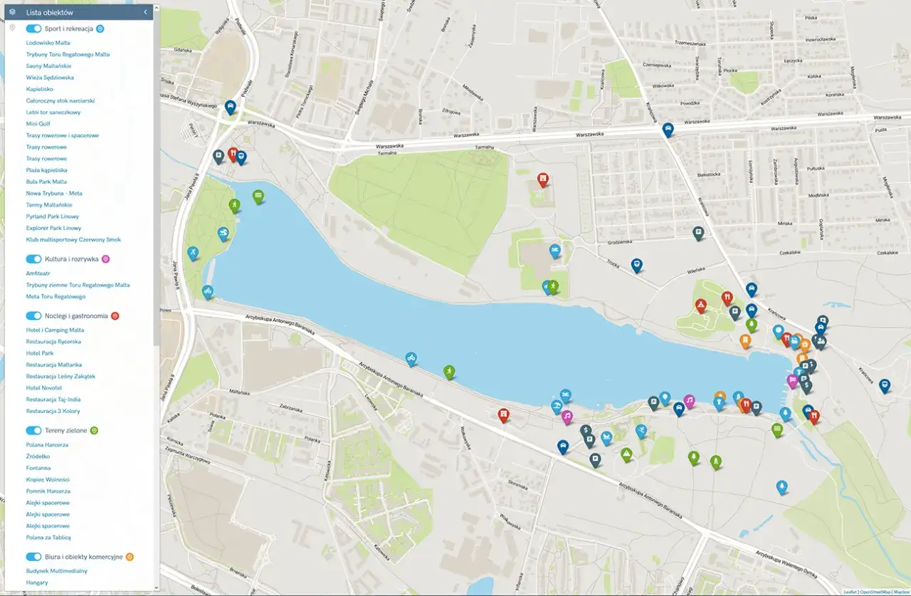 Dojazd parking Jezioro Maltańskie Poznań