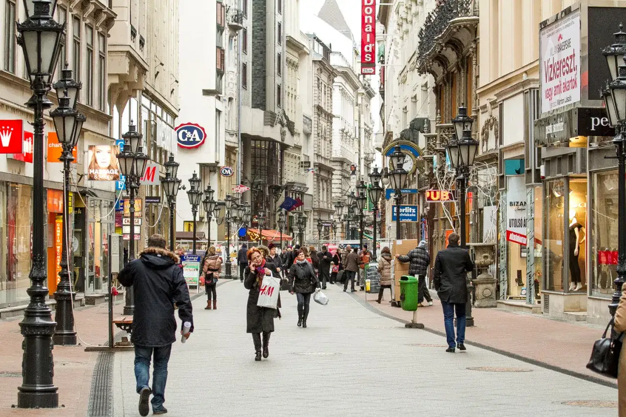 ulica Váci Budapeszt sklepy