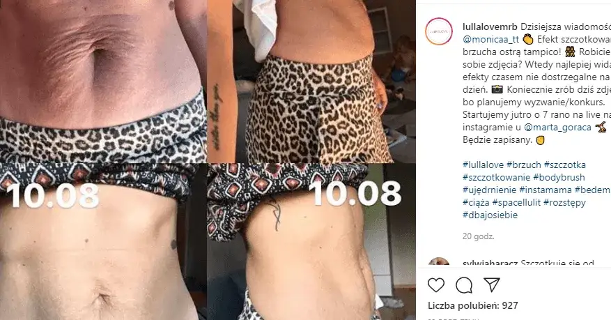 masaż na sucho efekty przed po, szczotkowanie ciała na sucho korzyści