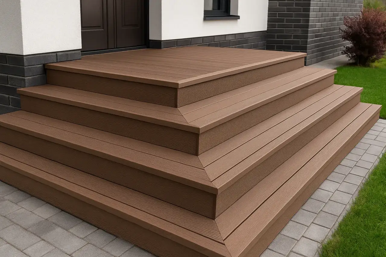 Schody z deski kompozytowej