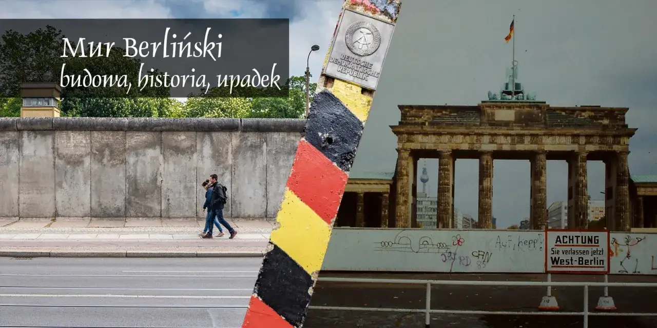 Fragment Muru Berlińskiego i Brama Brandenburska, symbol wolności po tym, kiedy obalili mur berliński.