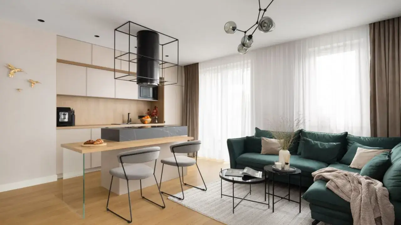 aranżacja salonu z aneksem w bloku inspiracje