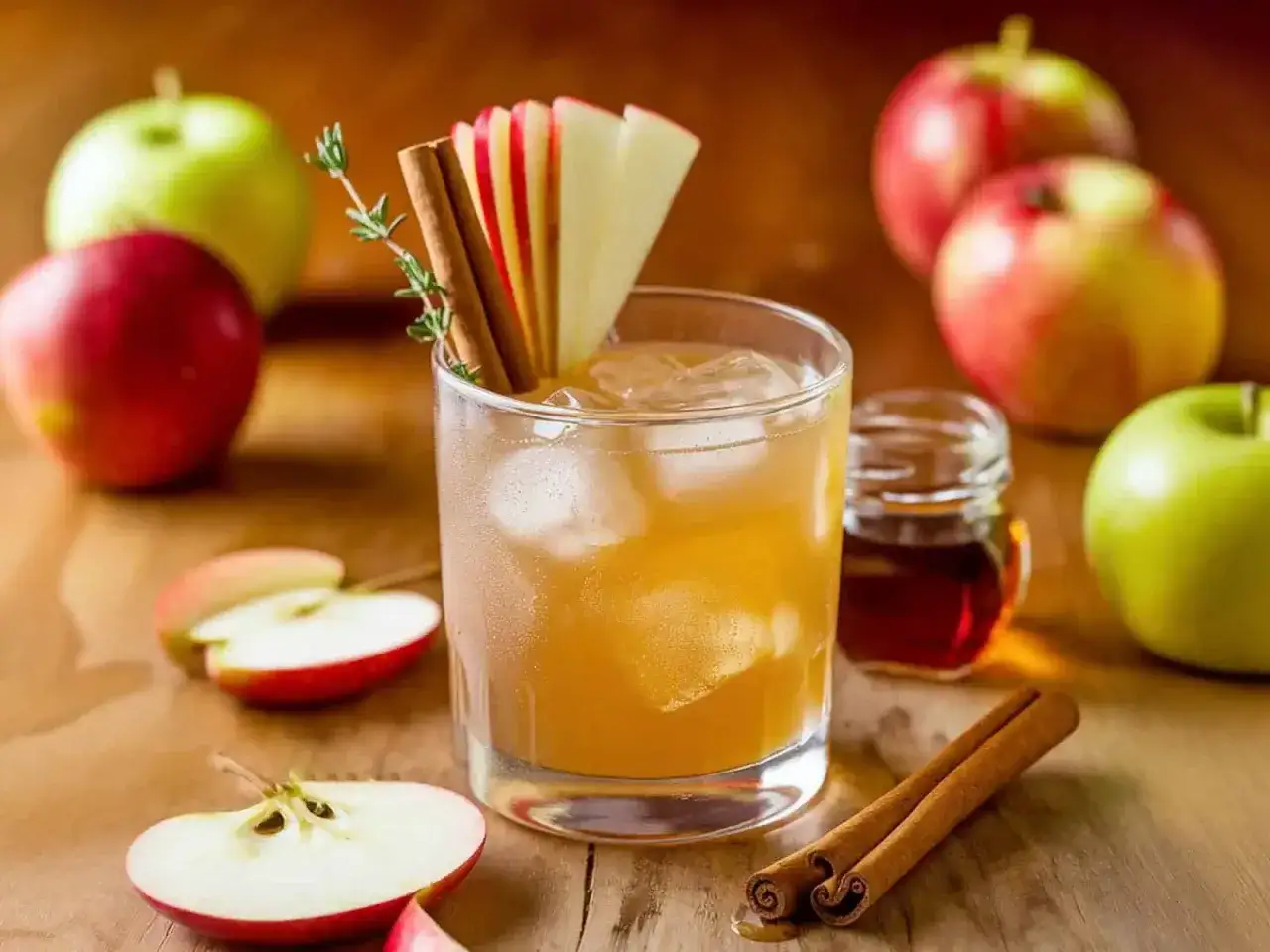 Orzeźwiające jesienne drinki z jabłek, cynamonu i miodu. Idealne na chłodne wieczory.