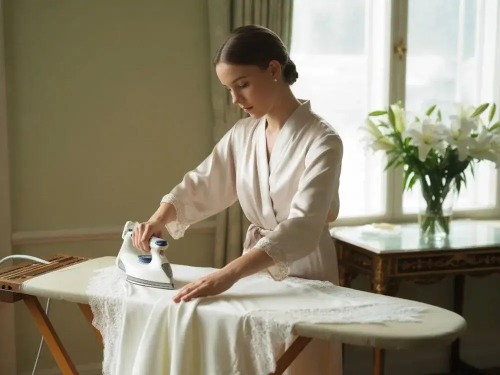 Zdjęcie Jak wyprasować suknię ślubną z tiulu bez uszkodzeń i stresu