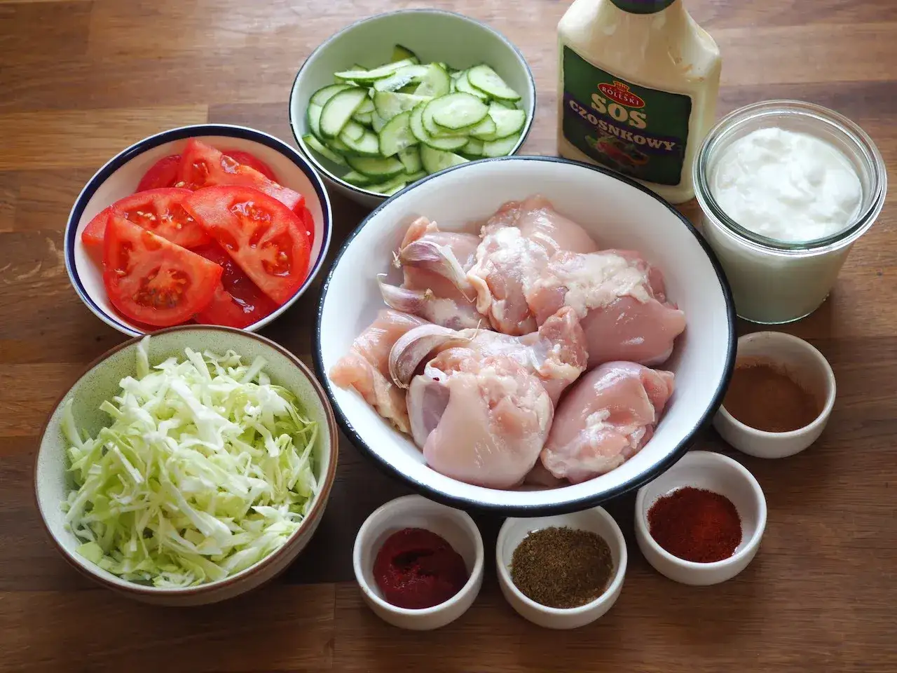 domowy kebab składniki mięso marynata