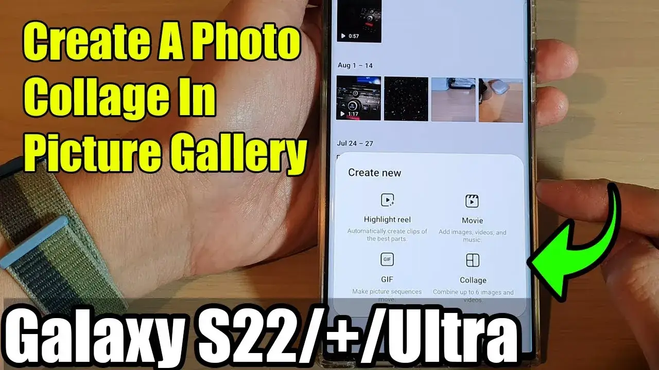 kolaż zdjęć samsung galeria krok po kroku