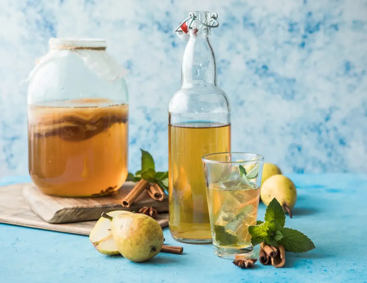 Napoje fermentowane probiotyki kefir kombucha