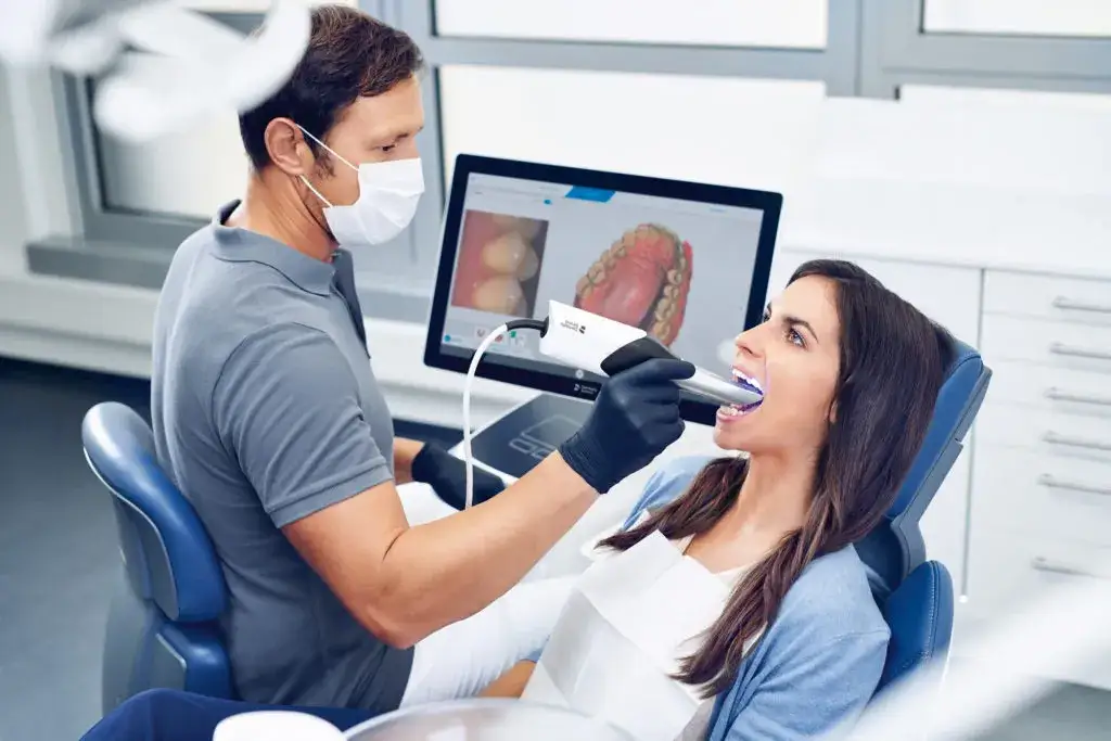 Skaner wewnątrzustny stomatologiczny CAD CAM projektowanie mostu