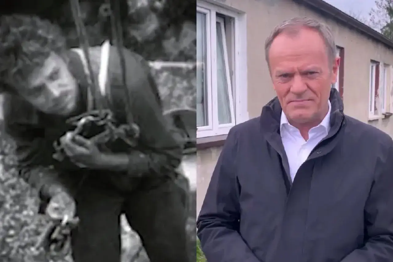 Młody mężczyzna w wojsku i Donald Tusk dziś. Czy Donald Tusk był w wojsku?