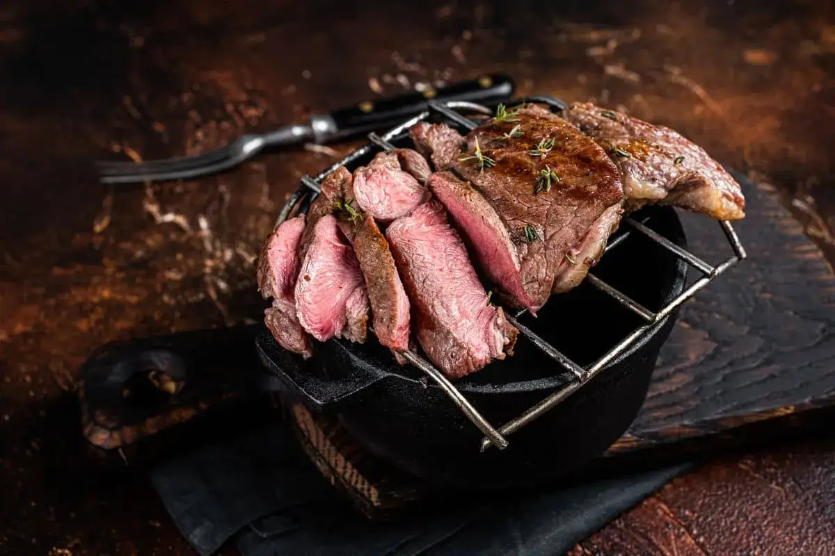 poire de boeuf sur grill chaud