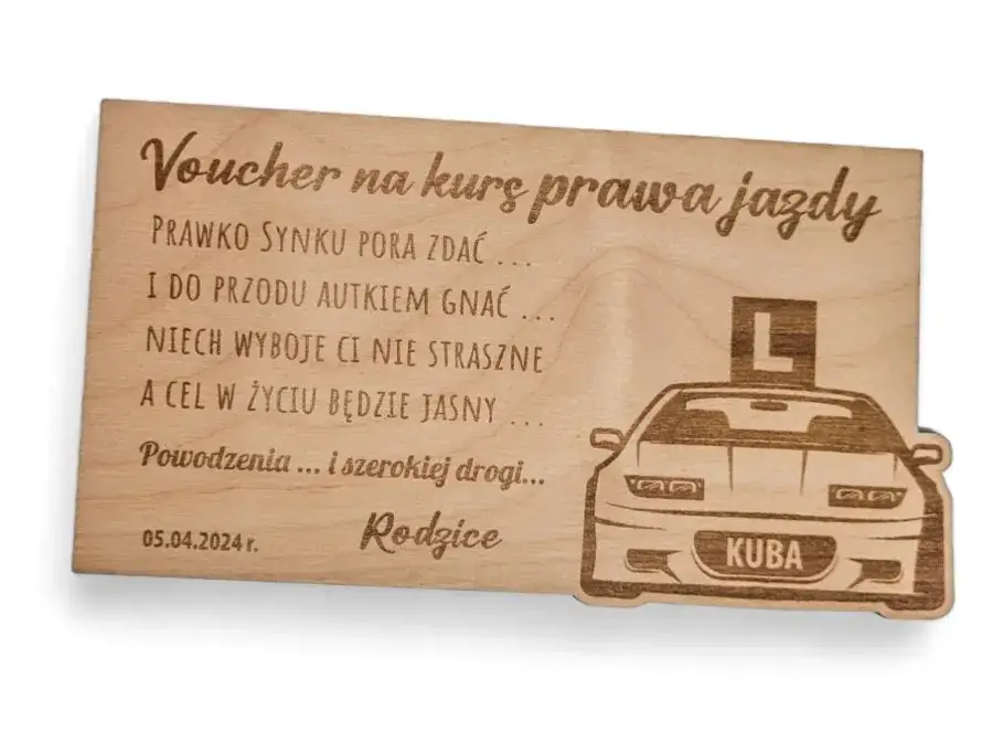 pamiątkowy zegarek na prezent lub voucher na kurs prawa jazdy