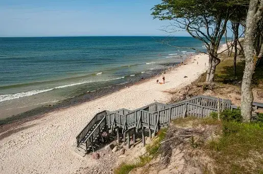 Spokojna plaża polskie morze