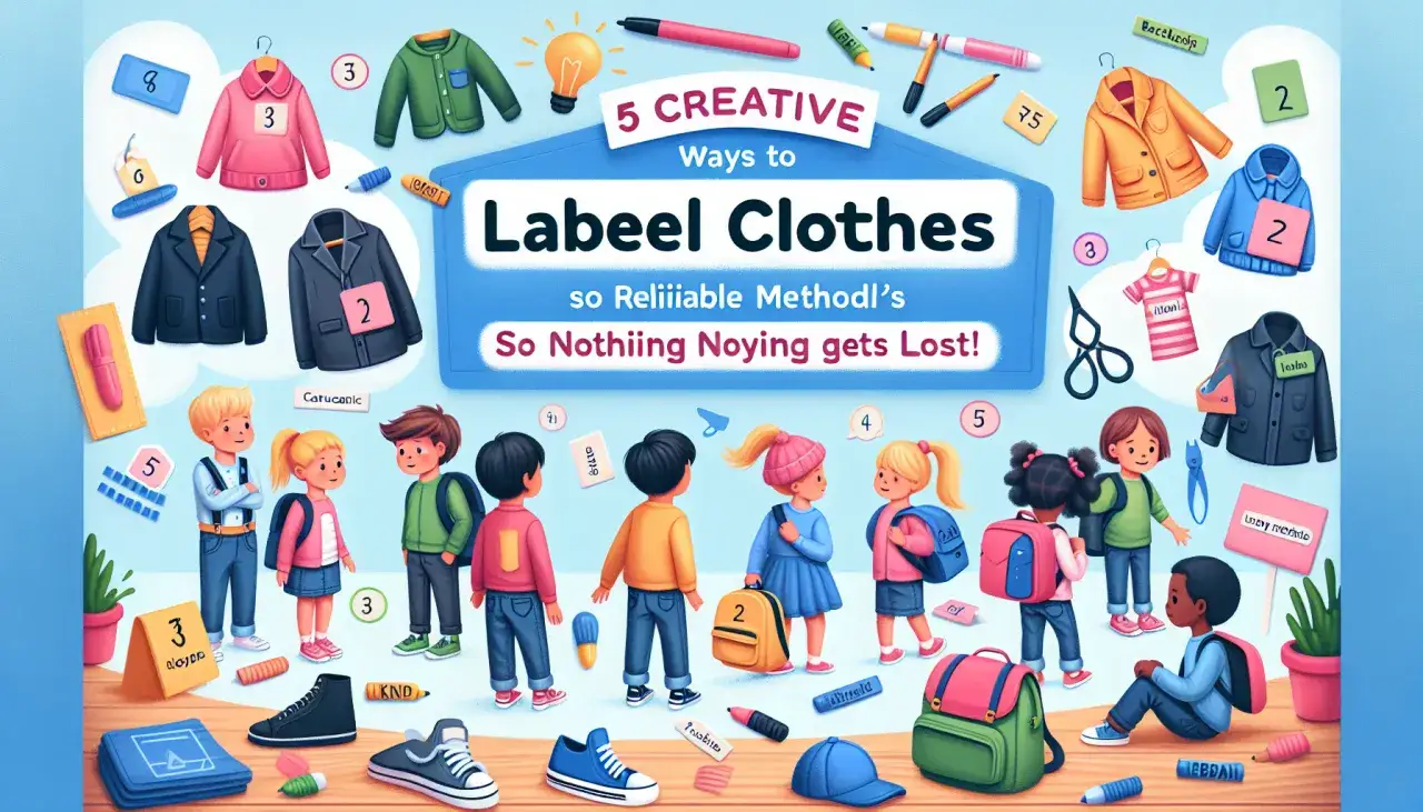 r&oacute;żne metody oznaczania ubrań do przedszkola