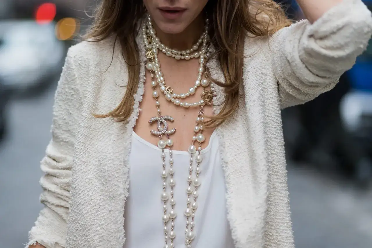 Coco Chanel perły, Audrey Hepburn perły, Jackie Kennedy perły