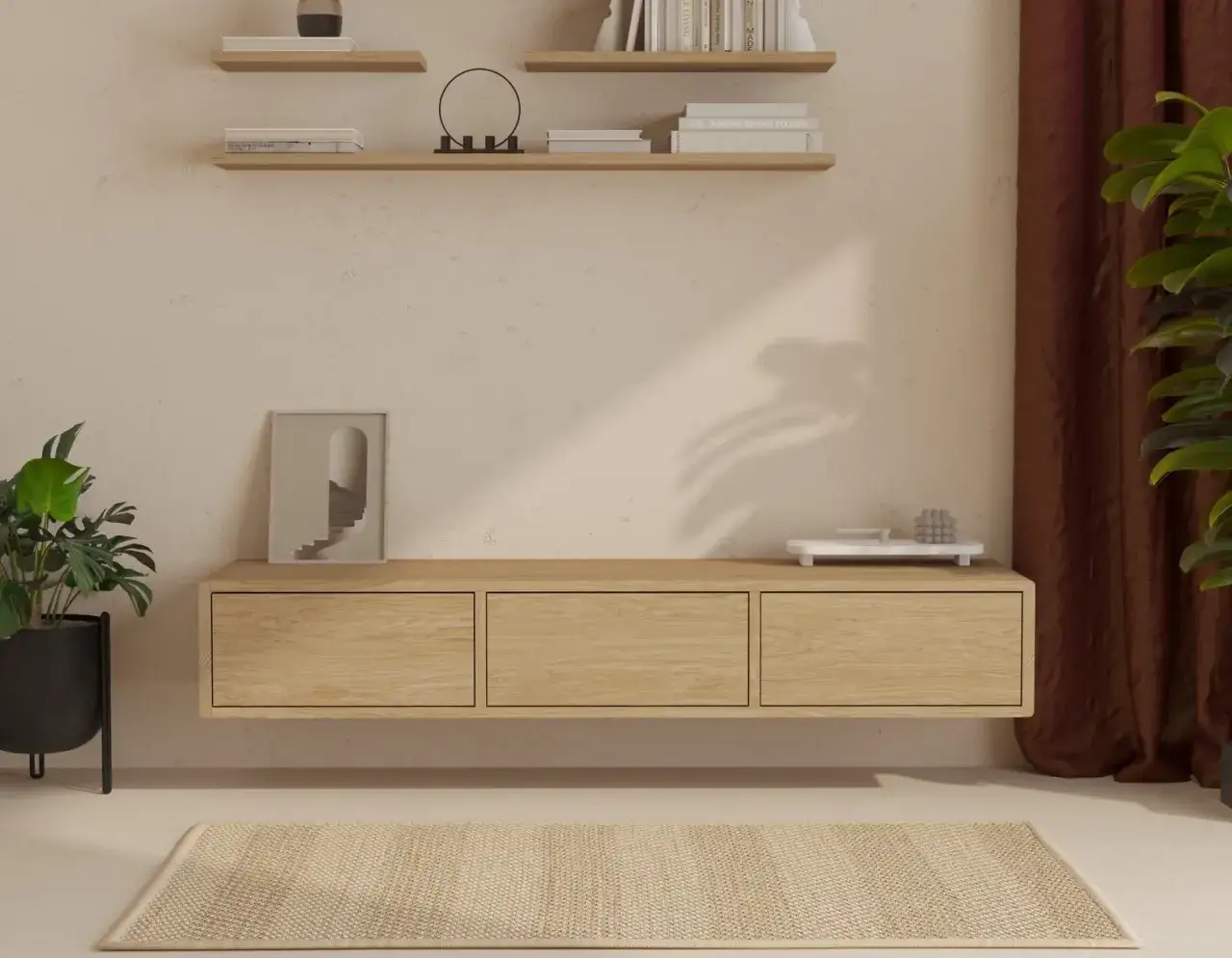 Zdjęcie Jak wysoko zawiesić szafkę RTV, aby uniknąć dyskomfortu?