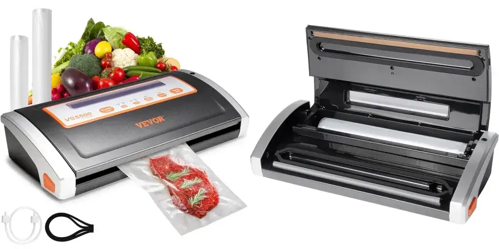 pakowarka pr&oacute;żniowa i zapakowane mięso