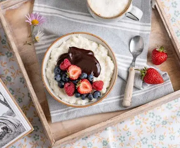 zbilansowane śniadanie płatki ryżowe