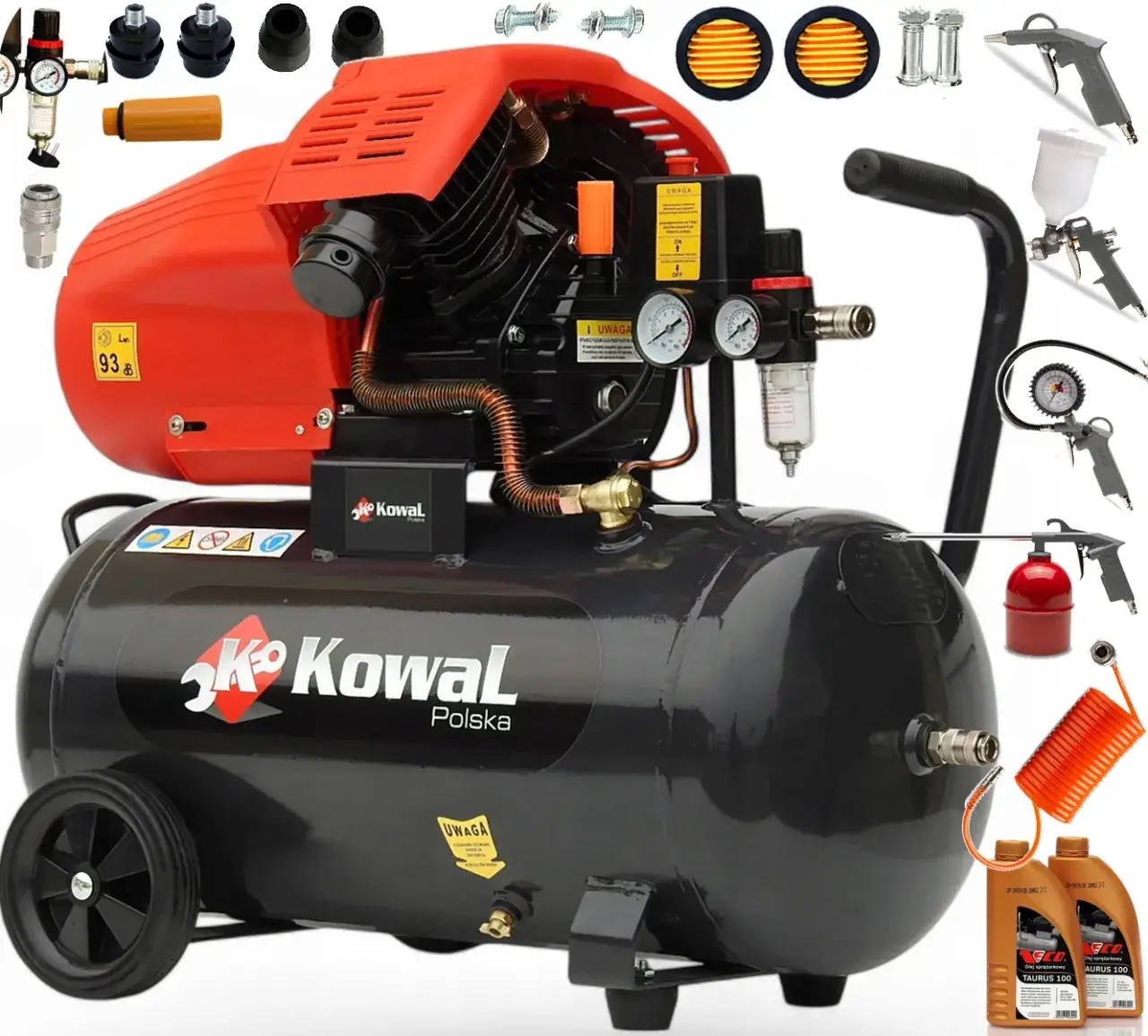 Kompresor 50L do malowania samochodu