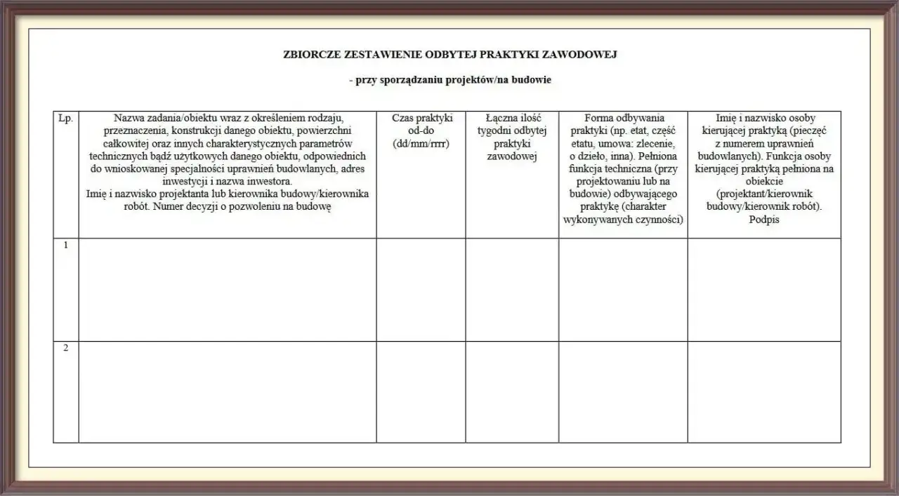 przykładowe wpisy do dziennika praktyk z r&oacute;żnych branż