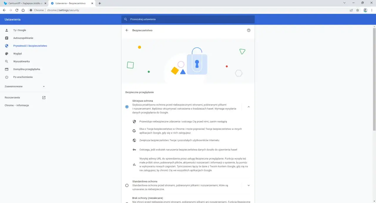 bezpieczeństwo w internecie, aktualna przeglądarka