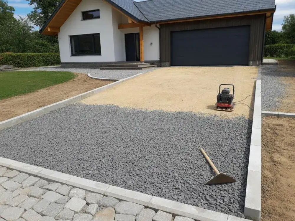 inspiracje podjazd z kamienia