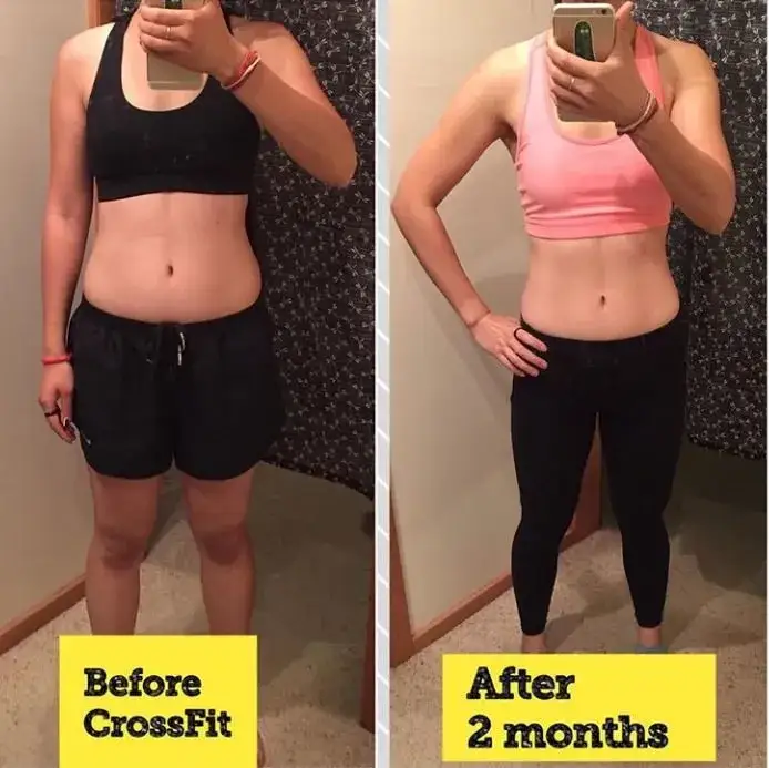 CrossFit transformacja timeline efekty przed po