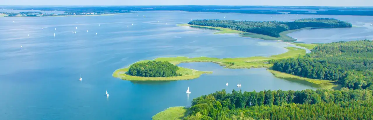Mazury jeziora z lotu ptaka