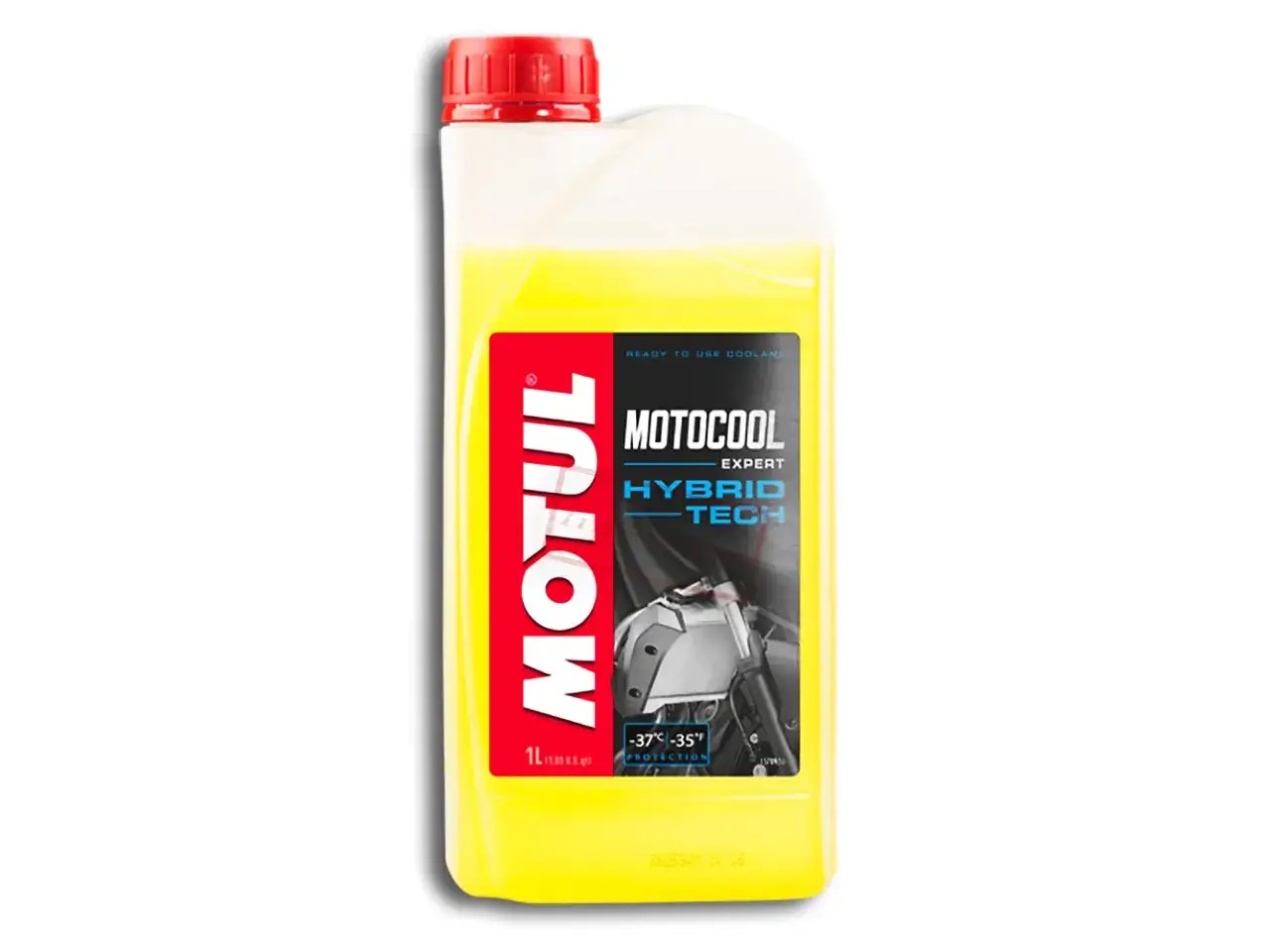 Motul Motocool Expert opakowanie i motocykl