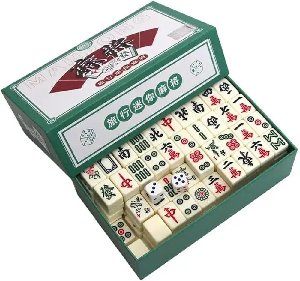 Mahjong zestaw kamieni i st&oacute;ł do gry