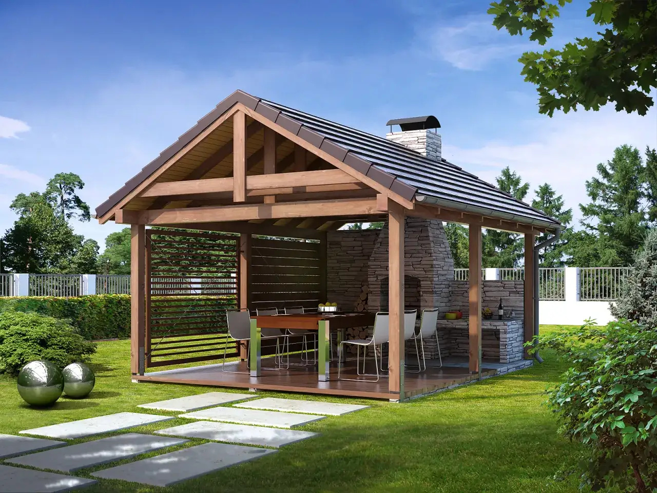 R&oacute;żne style altan ogrodowych drewniana murowana metalowa