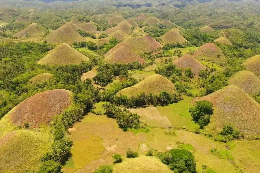 Czekoladowe Wzg&oacute;rza Bohol widok