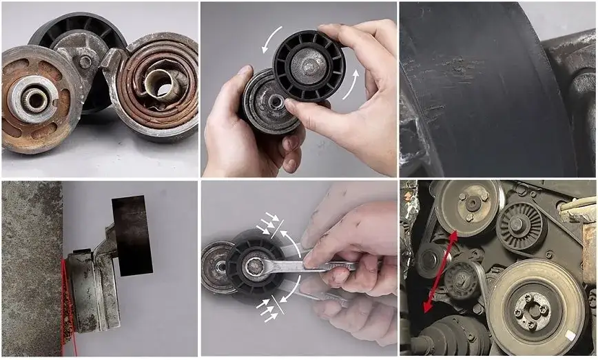 zużyty napinacz paska alternatora