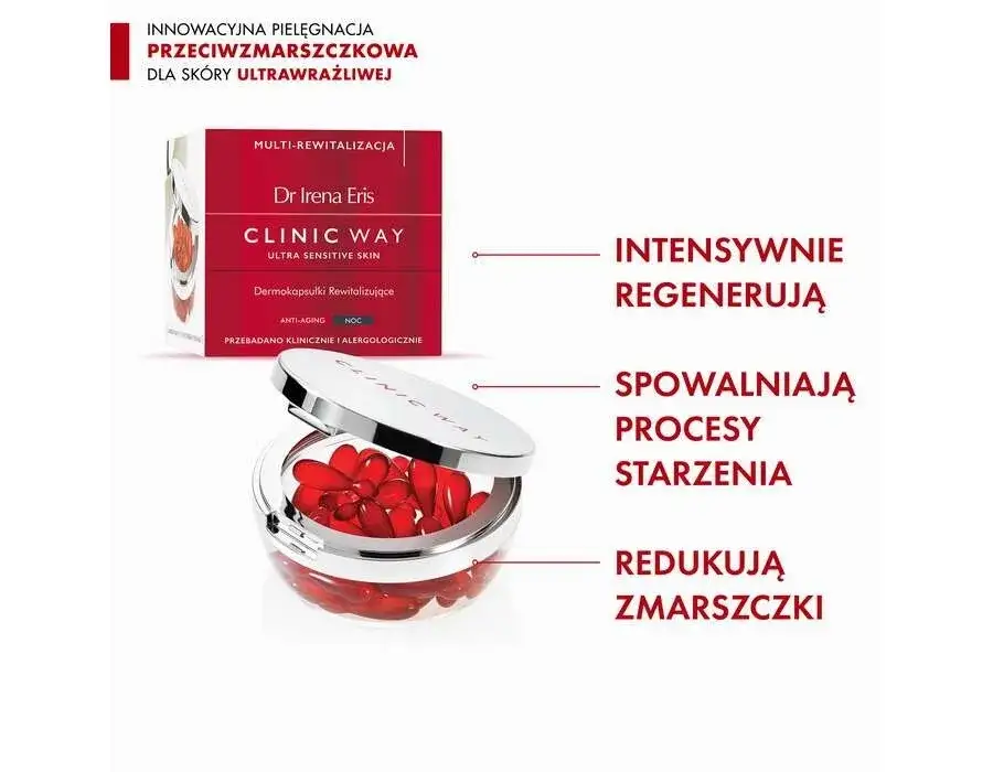 Clinic Way kapsułki rewitalizujące opakowanie i pojedyncza kapsułka
