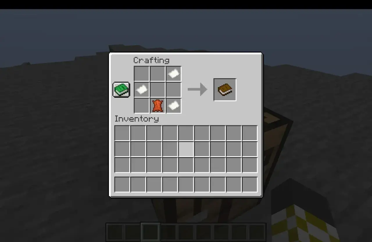Minecraft crafting table book recipe
