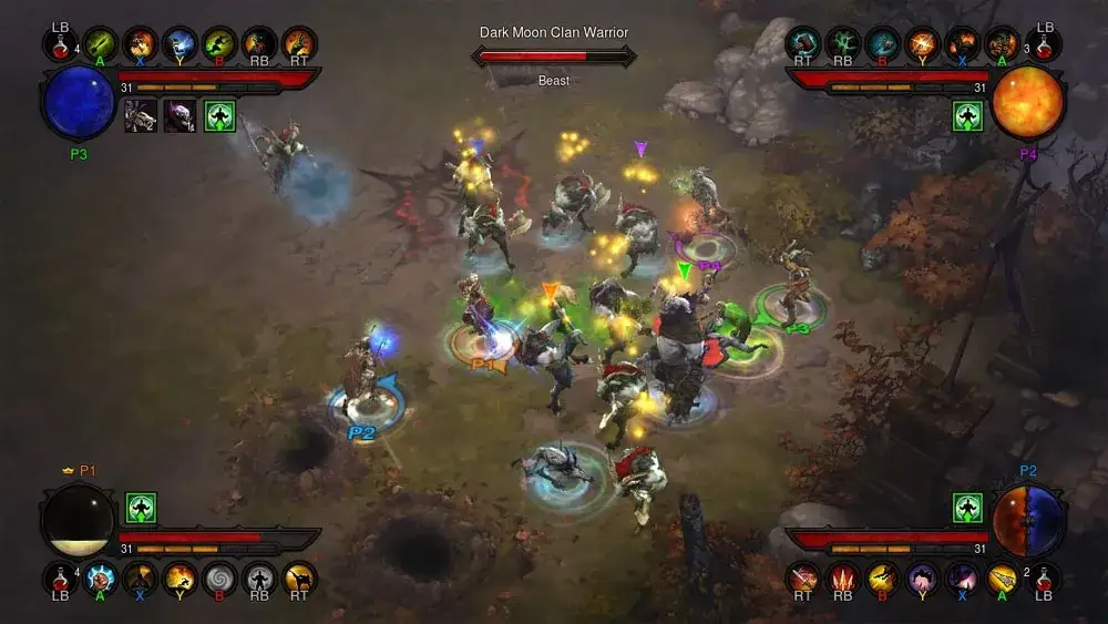 Diablo 3 PS4 local co-op setup screen