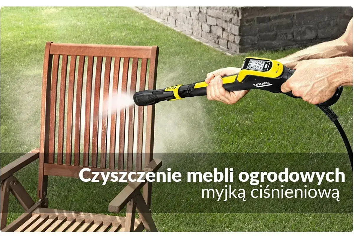 Czyszczenie mebli ogrodowych myjką ciśnieniową Karcher. Dowiedz się, dlaczego zostają smugi po myjce Karcher i jak ich unikać.