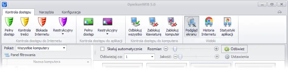 Kontrola dostępu aplikacji do internetu