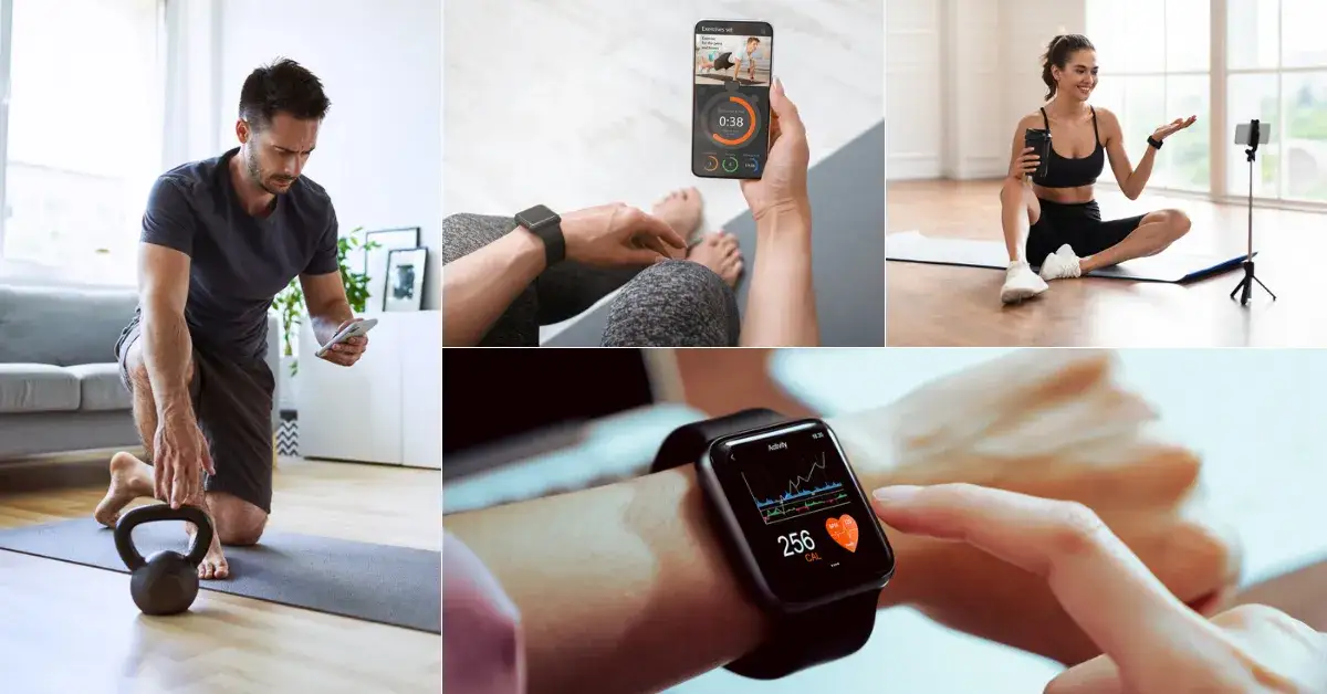 aplikacje fitness na smartfonie, osoba monitorująca postępy
