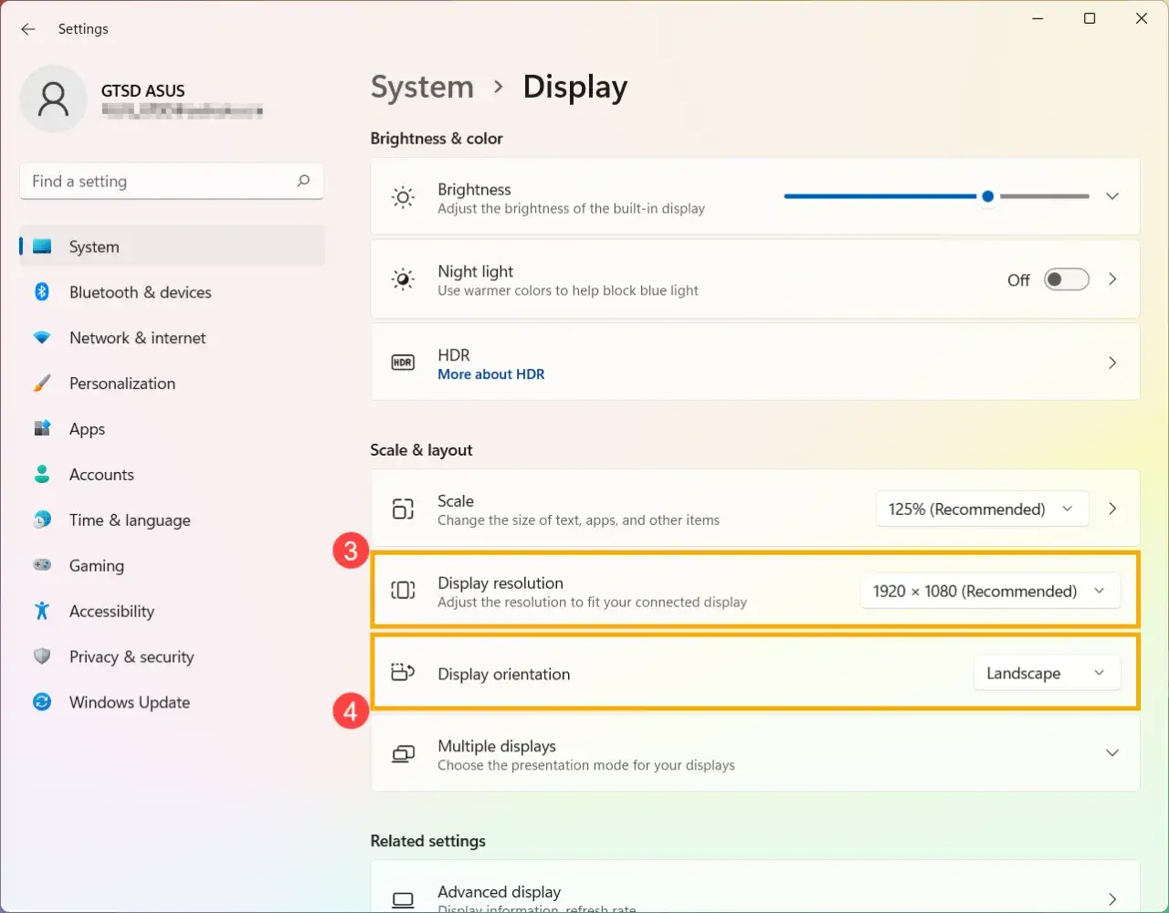 ustawienia wyświetlania Windows 10 11