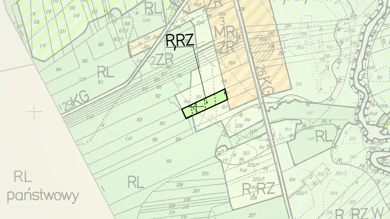 mapa mpzp działka leśna